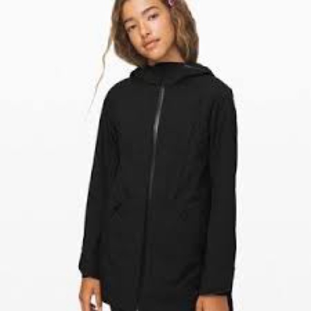 NWOT Ivivva by Lululemon Happy Rain Fleece Lined Jacket - black color - Picture 9 of 9